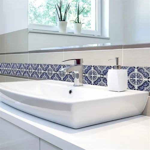 Vista 6 de HQSGDMN 10 hojas de azulejos para despegar y pegar, adhesivos de vinilo 3D autoadhesivos para azulejos para cocina, baño, encimera, baño, azulejos