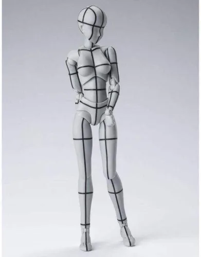 Vista 2 de TAMASHII NATIONS - Body Chan - Wireframe (contorno de alambre) -(versión color gris), Bandai Spirits S.H.Figuarts