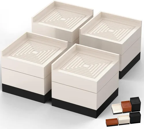 Vista 21 de Elevadores de Muebles, Tclouda Soportes para Cama/Sofá/Escritorio/Mesa/Patas de Silla/Refrigerador de 1.5, 3 y 4 Pulgadas, Bloques Ajustables