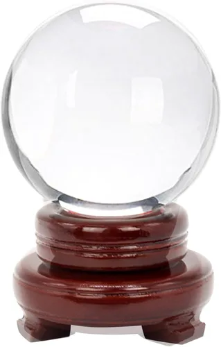 Vista 26 de Feng Shui - Bola de cristal multicolor de 1.575 in, cuentas mágicas naturales raras asiáticas, esfera curativa, globo de cuarzo, bolas de fotografía