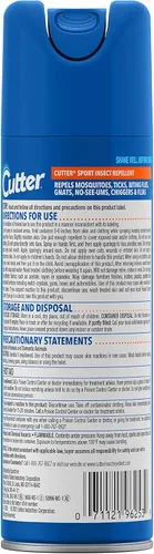 Vista 2 de Cutter Repelente de insectos deportivo 15 % DEET en aerosol, 6 onzas