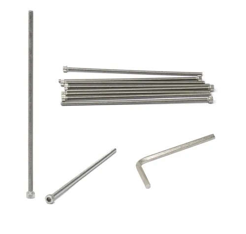 Vista 11 de iexcell Kit de tornillos de cabeza hexagonal de acero inoxidable 304, 100 unidades M2 x 0.157 in, paso de rosca de 0.016 in