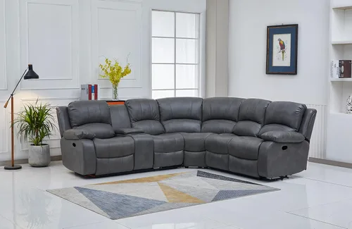 Vista 130 de Betsy Furniture 8018 - Juego de sillón reclinable de cuero reconstituido, para sala, sofá reclinable, sofá de dos piezas y sillón de cuero