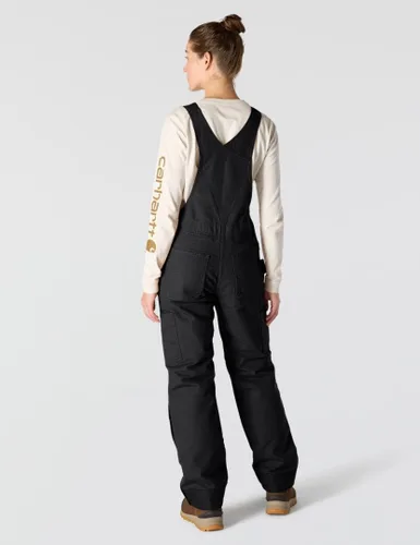 Vista 2 de Carhartt Overol con peto aislado de pato lavado de ajuste relajado para mujer Negro