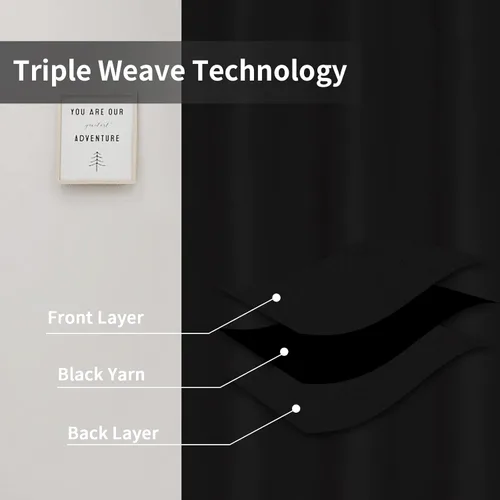 Vista 498 de Easy-Going - Cortinas opacas para dormitorio, aislamiento térmico sólido con ojales, cortinas de ventana para reducción de ruido, cortinas