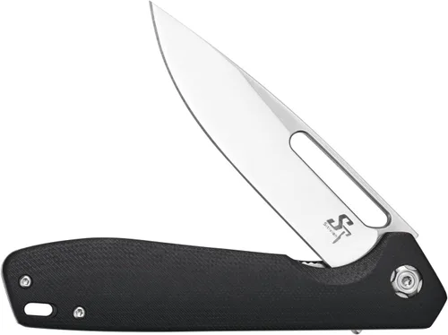 Vista 5 de Sitivien ST801 Cuchillo plegable, hoja de acero 8Cr18Mov con mango G10, cuchillo de bolsillo herramienta EDC para supervivencia al aire libre, Negro