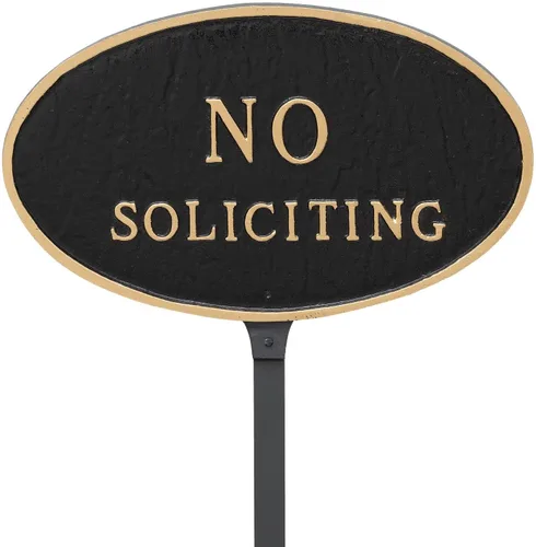 Vista 5 de Montague Metal Products - Placa ovalada para pared o césped para casa o negocio - Aluminio con recubrimiento en polvo - Resistente a los rayos UV