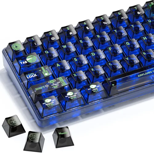 Vista 8 de GMKWTL Teclas de anime PBT – 108 teclas, teclas XVX japonesas personalizadas retroiluminadas, perfil OEM para teclado mecánico 61/87/104/108 Cherry