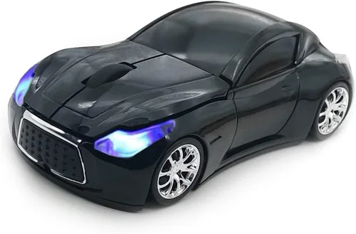 Ratón inalámbrico para coche 2.4 GHz 3D DPI 1600 Cool Sport USB Gaming Mouse ratones para PC Ordenador Portátil Portátil Negro