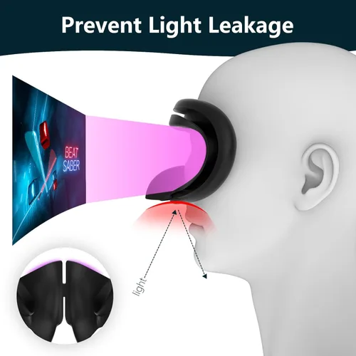 Vista 3 de Silicone VR Face Cover for Quest 3 Original Headset, Face Pad Face Cushion Compatible with Meta Oculus Quest 3 Face Cover Skin Accessories