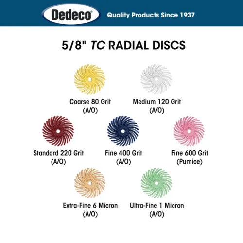 Vista 9 de Dedeco Sunburst - Discos de cerdas radiales curvados de 3/4 pulgadas, eje de 1/16 pulgadas, kit surtido, 86 piezas en total para limpieza