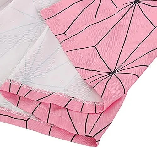 Vista 9 de Kamado Nezuko - Disfraz de anime para mujer y niña, estilo kimono para fiesta de Halloween