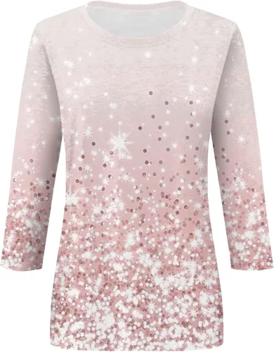 Vista 5 de Wide Sleeve Flowly Simple Shirt Ladies Loungewear Winter Round Neck Slim Fit Button Printed Blouse