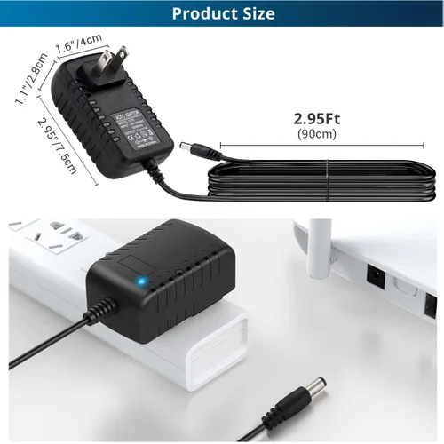 Vista 5 de Transformador adaptador de fuente de alimentación DC 12V 1A, convertidor de 12 V CC CA 100-240 V a CC 12 V 1A 12 W controlador LED convertidor
