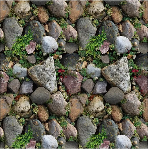 Vista 11 de ECYC Ltd Papel tapiz autoadhesivo 3D de piedra sintética de 17.72 x 393.7 pulgadas, para despegar y pegar, calcomanías de pared de bloques de piedra