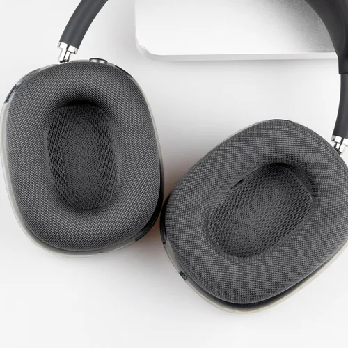 Vista 8 de SOPROM - Almohadillas para auriculares Airpod Max Over-Ear, fundas de repuesto para almohadillas con tela de malla duradera, espuma más suave - Gris