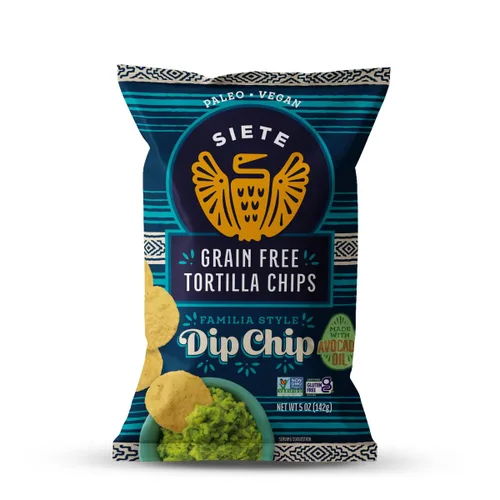 Siete Chips de tortilla sin granos, sin gluten, aprobados por Whole30, paleo, vegano, sin OMG, chips de inmersión, 5 onzas (paquete de 3)