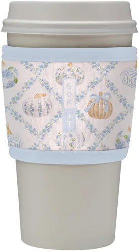 Vista 15 de Sok It HotSok Coffee & Tea - Funda de neopreno con aislamiento reutilizable (floral abstracto)