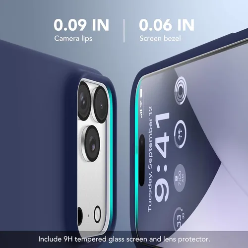 Vista 950 de GONEZ Funda magnética para iPhone 14, compatible con Magsafe, con protector de pantalla + protector de cámara, forro de microfibra antiarañazos