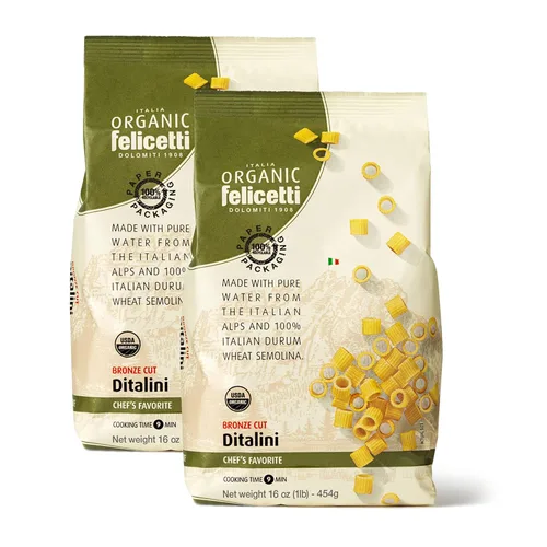 Vista 6 de Pasta Felicetti Ditalini Orgánica Italiana Sin Transgénicos 16oz (454g)