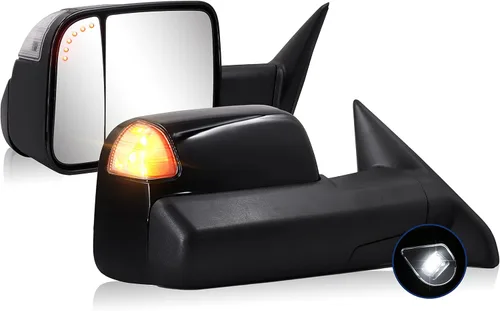 Espejo lateral para remolque para Dodge Ram - Compatible con camioneta Dodge Ram 1500 2500 3500 2009-2018, con ajuste de potencia, calentamiento,