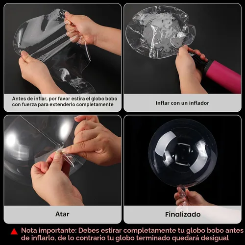 Vista 3 de Sumind 40 globos transparentes Bobo para rellenar burbujas, Burbuja transparente para San Valentín, Navidad, boda, fiesta de cumpleaños