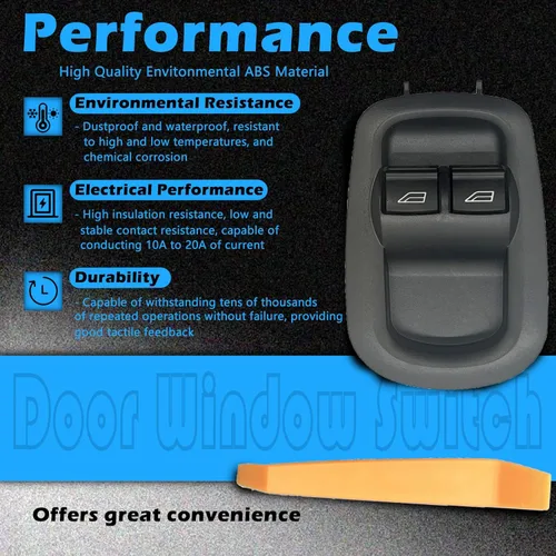 Vista 5 de Interruptor maestro de control de ventana de puerta del lado del conductor delantero izquierdo Compatible con Ford 14-19 Transit MK8 personalizado