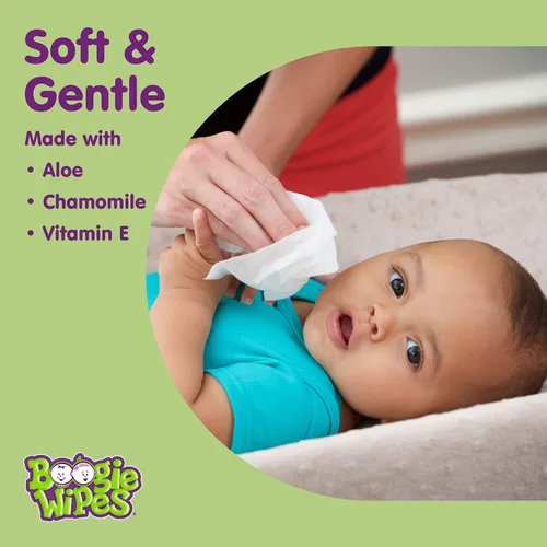 Vista 3 de Boogie - Toallitas salinas para nariz para bebés y niños, cara, manos y cuerpo, elegibles para FSA/HSA, hechas con vitamina E, aloe y solución