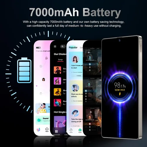 Vista 5 de MMY I25 Ultra 5G Teléfono Inteligente Desbloqueado, 16GB+512GB Teléfono Celular Completo para Android 14, 6.99" Teléfono Celular Desbloqueado