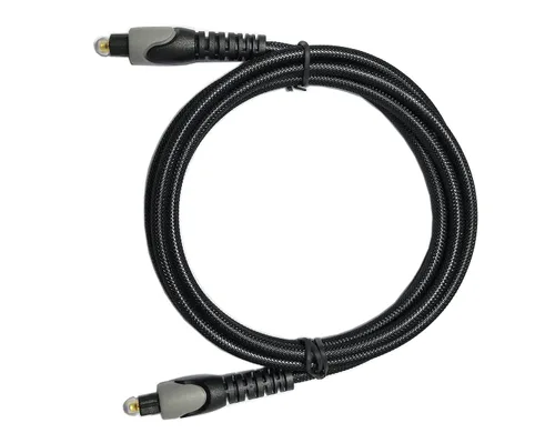 Vista 4 de easyday Cable óptico de audio digital de 4.9 ft – Cable de puerto Toslink trenzado de nailon flexible para barra de sonido, Smart TV, PS4, X-Box