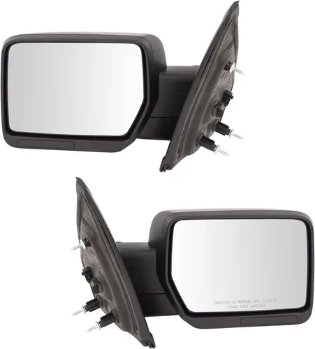 Vista 155 de TRQ Conjunto de 2 piezas de espejo lateral para conductor y pasajero, ajuste eléctrico, sin calefacción, sin memoria, color negro, compatible