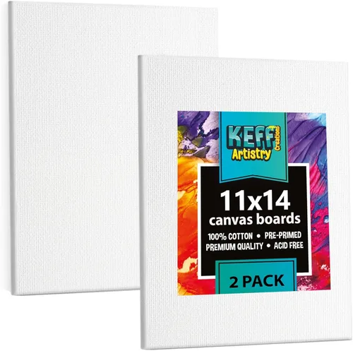 Vista 28 de KEFF Tablas de Lienzo para Pintar - 4x10 Paquete de 18 Paneles de Lienzo a Granel, 100% Algodón Lienzo Triple Impreso en Prima para Suministros