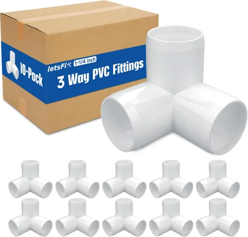 Vista 16 de Accesorios de PVC de 1 pulgada (paquete de 10) de 3 vías (paquete de 10) para muebles, conector de codo de 1 pulgada, resistente para muebles