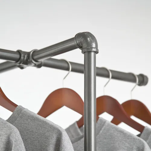 Vista 2 de Estante con ruedas ajustable – Econoco Vintage Pipeline 2 vías Ballet ropa colgante accesorio