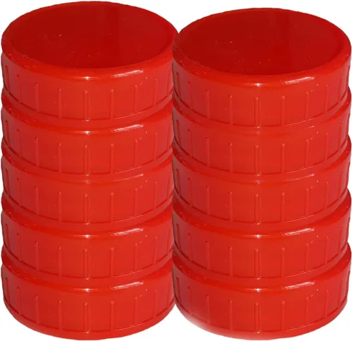 Vista 13 de 10 tapas de plástico corlored para frascos de conservas, tapas de almacenamiento a prueba de fugas, compatibles con tarros Mason de silicona, tapas