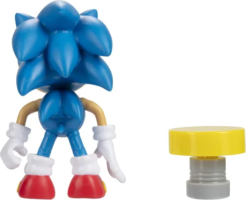 Vista 5 de Sonic The Hedgehog Figura de acción clásica de Sonic de 4 pulgadas con juguete coleccionable de primavera