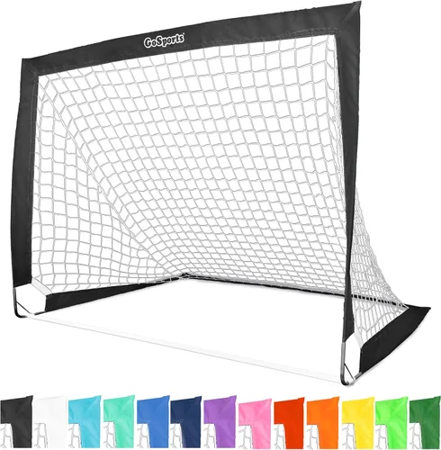 GoSports - Arcos de fútbol portátiles para niños, 13 opciones de color, elige 4 x 3 pies o 6 x 4 pies, redes desplegables de tono de equipo para