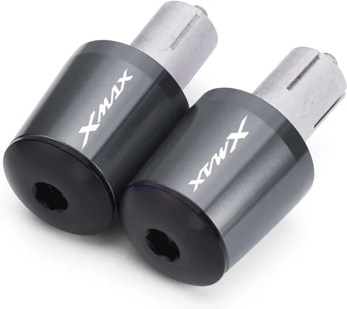 Vista 10 de CNC Aluminum Motorcycle Handlebar End 7/8" 22mm Handle Bar Ends Plugs Caps for XMAX300 XMAX400 Xmax X-MAX 125 250 300 400 (Color : Black)