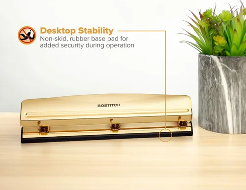 Vista 6 de Bostitch Perforadora de 3 agujeros, 12 hojas