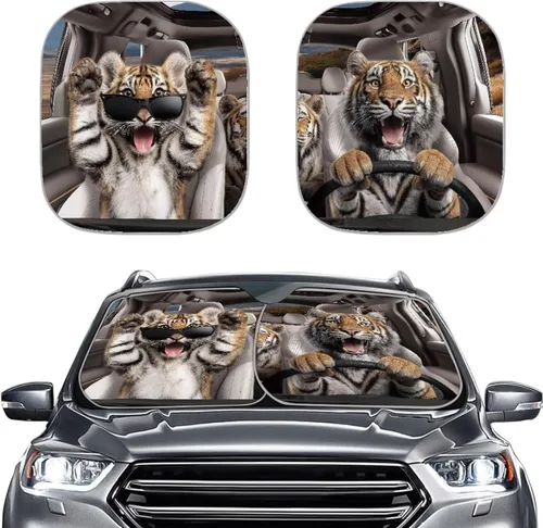 Vista 49 de Howilath 1776-2026 250Th Anniversary Car Sunshades for Windshield 2-Piece Sun Visor Protector Covers Heat Shield Reflector Sunblock Universal Fit