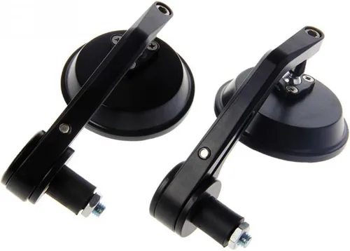 Vista 5 de KATUR Espejo retrovisor universal para motocicleta, espejo retrovisor lateral negro estilo retro para manillar de motocicleta para manillar de 7/8