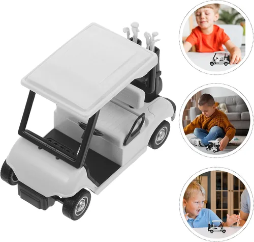Vista 6 de IMIKEYA Carrito de golf: Carro de golf modelo de metal fundido a presión Mini 1:20 Escala Carro de golf Modelo de carrito de golf Carro de golf