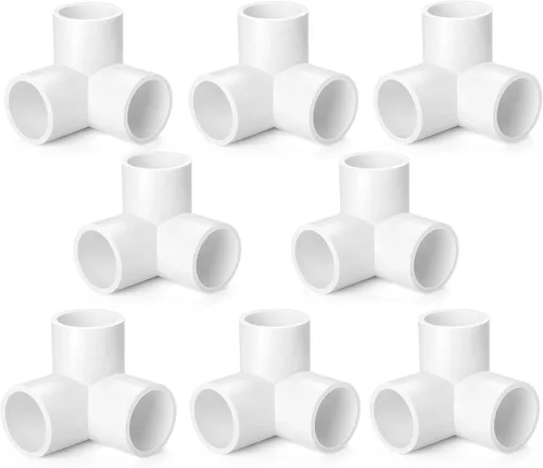 Vista 8 de Tapa de extremo de PVC de 1 pulgada, paquete de 10 conectores de codo de tubería, accesorios de tubería de PVC SCH40 de grado para muebles