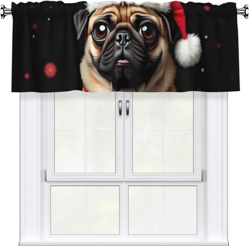 Vista 24 de SWEET TANG Kitchen Curtains for Window with Rod Pocket 18 x 54 Inches Compatible with Funny Cute Yorkies