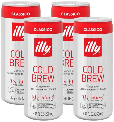 Vista 4 de illy Café listo para beber, latas de café frío de capuchino, notas de leche y chocolate, 100% arábica, sabor suave y refrescante, bebida práctica
