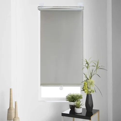 Vista 35 de Cortinas opacas de tela con ventosa, persianas enrollables inalámbricas para tragaluz, persianas enrollables, 80% opacas, gris claro, cortinas Negro