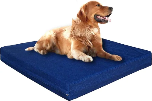 Vista 40 de Dogbed4less Cama ortopédica para perros con espuma viscoelástica para mascotas medianas y grandes, forro impermeable con cubierta externa de nailon