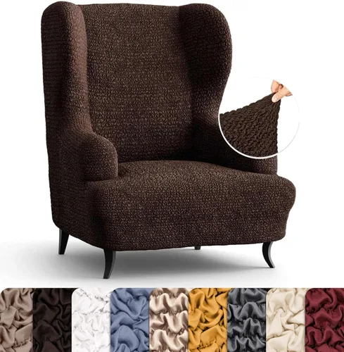 Vista 11 de PAULATO BY GA.I.CO. Wingback Funda para silla – Fundas para sillas de respaldo alto – Funda para sillón – Protector de muebles elástico de ajuste