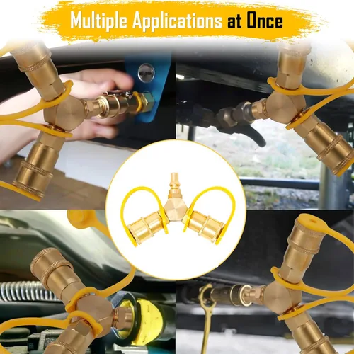 Vista 5 de GasOne - Adaptador divisor en Y de propano de conexión rápida de 1/4 pulgadas para remolque de RV y manguera de propano de conexión rápida