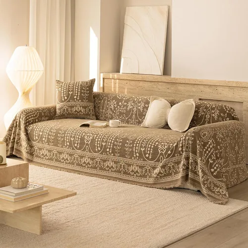 Vista 39 de ROOMLIFE Leopard Couch Cover Boho Sofa Covers for 3 Cushion Couch Washable, Furniture Protector Sofa Couch Cover for Dogs, Soft Breathable Sofa